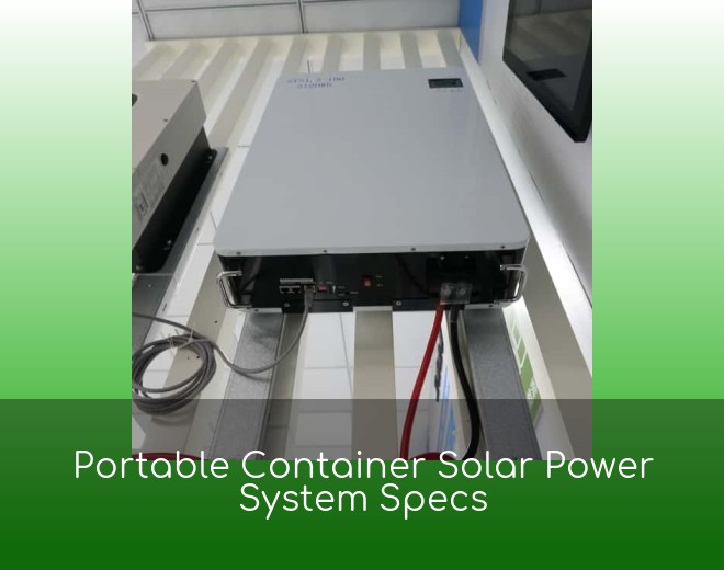 Portable Container Solar Power System Specs